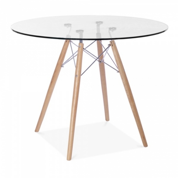 furmod Eames glazen stijltafel (90 cm)