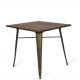 Industriële tafel Bistro Dark Legs Antique