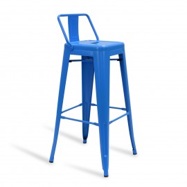 Metalen brede bistro mat industriële kruk