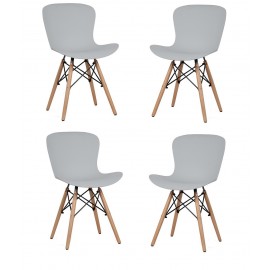 Set van 4 houten torenstoelen New Edition
