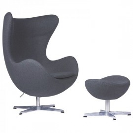furmod Chair Egg Chair met voetsteun
