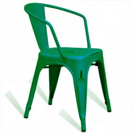 Bistro Brush industriële stoel met armleuningen