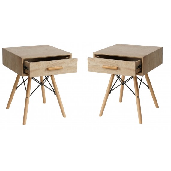 Pack de 2 Mesas de Noche Tower Drawer