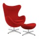 furmod Chair Egg Chair met voetsteun